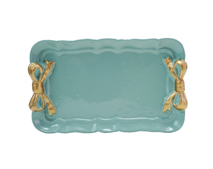 Metal Tray with Bows